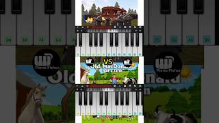 Astronomia COFFIN Dance Song Vs Old MacDonald Had a Farm Song  Easy Piano Tutorial shorts [upl. by Felt]