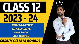 Comparative Statements  Financial Statement Analysis  Class 12  Accounts  ONE SHOT [upl. by Dorella]