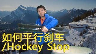 如何滑雪教程 第11课 中级平行刹车Hockey Stop的练习 [upl. by Perron]