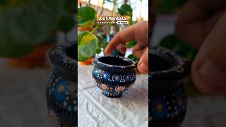 Dot mandala art on tea pot ✨diy dotmandalapainting mandala diycrafts viralvideo trendingshorts [upl. by Hardy]