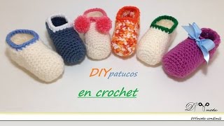 Zapatitos o patucos de bebé a crochet paso a paso [upl. by Nyvrem]