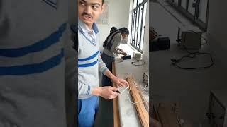 physics practical to identify the resistance of a given wire using meter bridge [upl. by Anauqat]