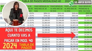 Aquí te decimos cuanto vas a pagar en mod 40 en 2024 [upl. by Dalt]