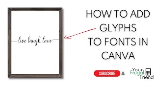 How to add font glyphs in Canva [upl. by Lore]