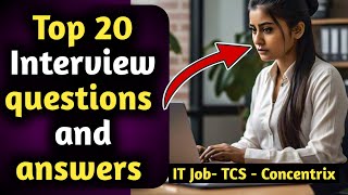 Top interview questions and answers  IT sector Job preparation  interviewquestions [upl. by Mariel231]