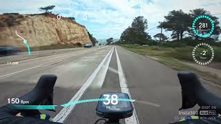 Saturday morning speed junkie downhill Torrey Pines State Park along 101 insta360 AcePro 4k [upl. by Mafalda]