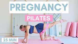 Pregnancy Pilates  25Min Prenatal Pilates for Pregnancy 1st 2nd and 3rd Trimester Safe [upl. by Harod]