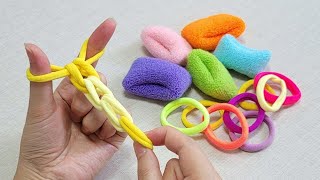 Its so cute and useful ideas with hair rubber bands  DIY gift craft idea [upl. by Eemak932]