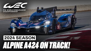 Alpine A424 Hypercar Hits the Track With its 2024 livery I FIA WEC [upl. by Neeruan840]