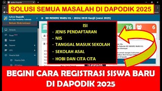 CARA REGISTRASI SISWA BARU DI DAPODIK 2025 [upl. by Suirada]