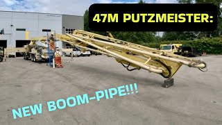 Repiping a PUTZMEISTER 47M boom pump [upl. by Atinas789]