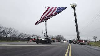 IPD Officer Cody Allen 1598 Funeral Procession with audio from Channel 9 [upl. by Marena]