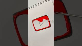 youtube logo drawing 😱 shortsfeed shorts trending satysfying [upl. by Caasi]