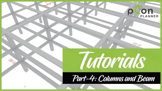 Column and Beam in pCon planner  Tutorial Part4  Architechnology [upl. by Carmena]