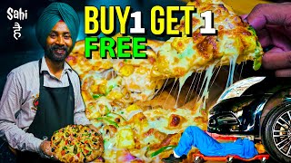 175 Only  Sardarji ka INSANE Fresh Dough Pizza  Street Food India [upl. by Sollows598]