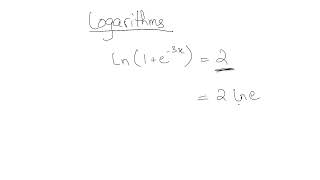 Logarithms  Question 9 Exponentials  Natural Log [upl. by Burg]