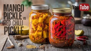 How To Make Traditional Mango amp Red Chili Pickle  Mango Pickle Recipe  Traditional Achar Recipe [upl. by Amehsyt337]