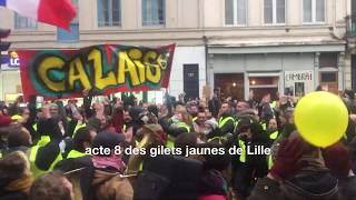 Acte 8 Les gilets jaunes Lille 2019 giletsjaunes manifestation [upl. by Dymphia]