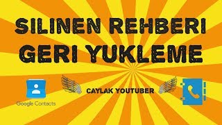 SİLİNEN REHBERİ GERİ YÜKLEME  REHBER KURTARMA [upl. by Etnoed516]