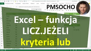 excel128  LICZJEŻELI z kilkoma kryteriami traktowanymi jako LUB [upl. by Favien823]