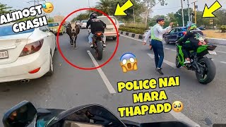 Police walu nai Thapadd marr diya  Angry cops VS biker  I almost crashed my Duke390 [upl. by Adav198]