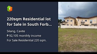 220sqm Residential lot for Sale in South Forbes Villas Silang Cavite [upl. by Eimam]