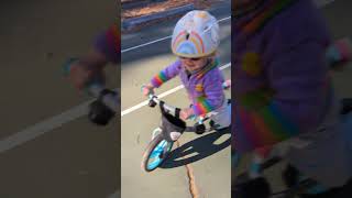 strider bike at the skateboard park [upl. by Haym496]