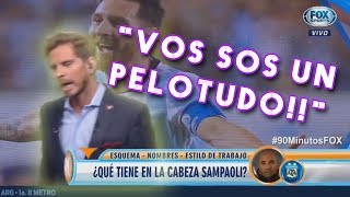 Vignolo insulta a Bulos por criticar a Messi y se va del estudio LO MEJOR DE 90 [upl. by Eilesor]