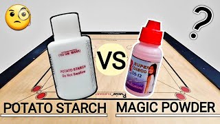 POTATO STARCH CARROM POWDER VS MAGIC POWDER 🔥🔥 akscarrom [upl. by Luiza]