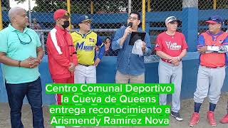 Reconocen a Arismendy Ramírez Nova por sus aportes al Softbol [upl. by Neilson407]