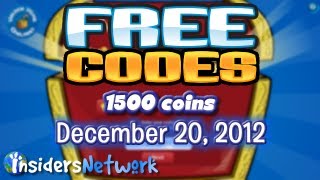 Club Penguin Codes December 20 2012  1500 Coins [upl. by Tabina]