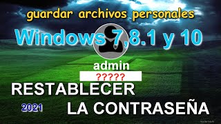 Cómo restablecer la contraseña de Windows 1087 recuperar archivos personalesHirens BootCDMejor [upl. by Hilaria763]