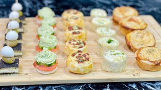 5 IDÉES DAMUSEBOUCHE AVEC ET SANS CUISSON POUR APÉRITIFS DÎNATOIRE 🧀 [upl. by Ardyth388]