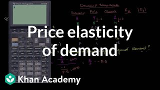 Price elasticity of demand using the midpoint method  Elasticity  Microeconomics  Khan Academy [upl. by Daughtry]