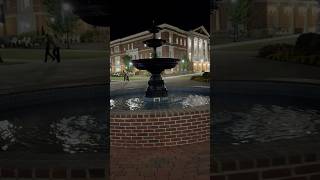 Longwood University at night 11 pm 🏫⛲️✨Oct 5 2024 RuffnerFountain townuniversity virginia [upl. by Adur]