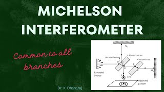 Michelson Interferometer  Optics  Anna University  physics [upl. by Oruhtra690]