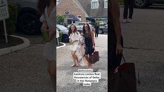 Real Housewives of Dallas LeeAnne Locken arriving at Jill Zarin Luncheon in the Hamptons today nyc [upl. by Ednihek]