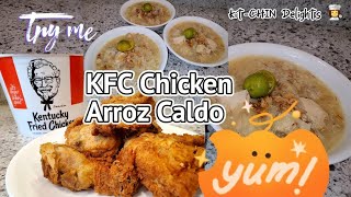 KFC Chicken Arroz Caldo Lugaw at Manok Kentucky Fried Chicken Porridge Congee [upl. by Hoi]