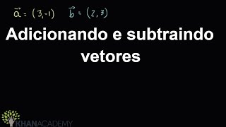 Adicionando e subtraindo vetores  vetores  Matematica  Khan Academy [upl. by Aitsirhc]