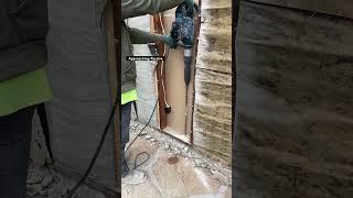 Hammer Drill Concrete 2024 construction renovation diy foundation shortsvideo shorts [upl. by Standush]