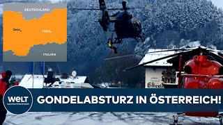 ÖSTERREICH Drama im Tiroler Ötztal Gondelabsturz in Oetz  vier Schwerverletzte im Skigebiet [upl. by Gladi195]