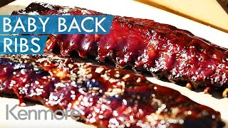 How to Grill Baby Back Ribs Smoked Pork Ribs Recipe  Kenmore [upl. by Parent]