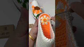 Sunflower flat needle crochet handmade shoes crochet shorts handmade knitting [upl. by Drof]