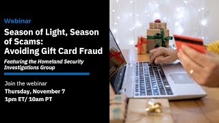 Season of Light Season of Scams Avoiding Gift Card Fraud [upl. by Arutak]