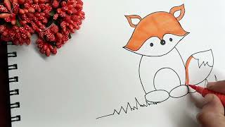 Drawing a Cute Fox for Beginners  Fun and Easy Art for Kids [upl. by Nohsed765]