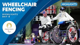 🤺 Wheelchair Fencing Highlights  Day 8  Paris 2024 Paralympic Games [upl. by Renrew51]