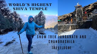 TUNGNATH amp CHANDRASHILLA TREK l Snow trek  worlds highest shiva temple [upl. by Ecnarepmet]