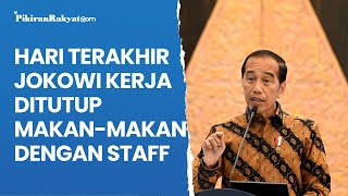 Hari Terakhir Jokowi Kerja Makanmakan Bersama Staff [upl. by Haswell]