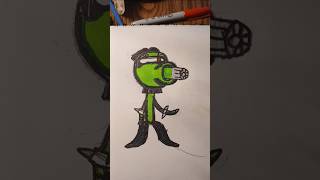 PVZ GW2 Agent Pea Drawing gaming plantsvszombies pvzgw2 [upl. by Llenrag]