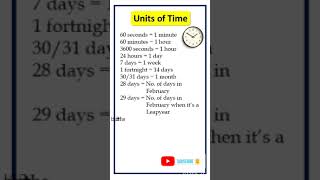 Units of Time maths time calendar education shortsviral viralshorts mentalmaths [upl. by Anrahs]